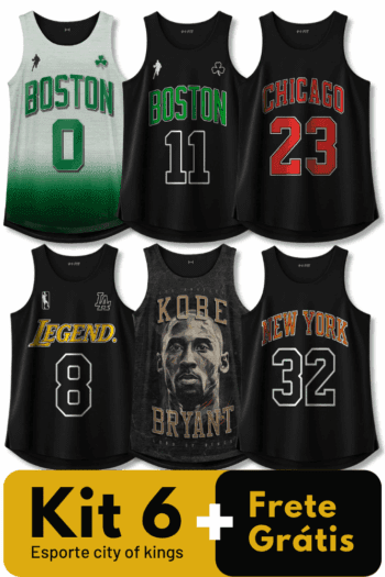 Kit 6 Regatas Esporte City of kings + Frete Grátis