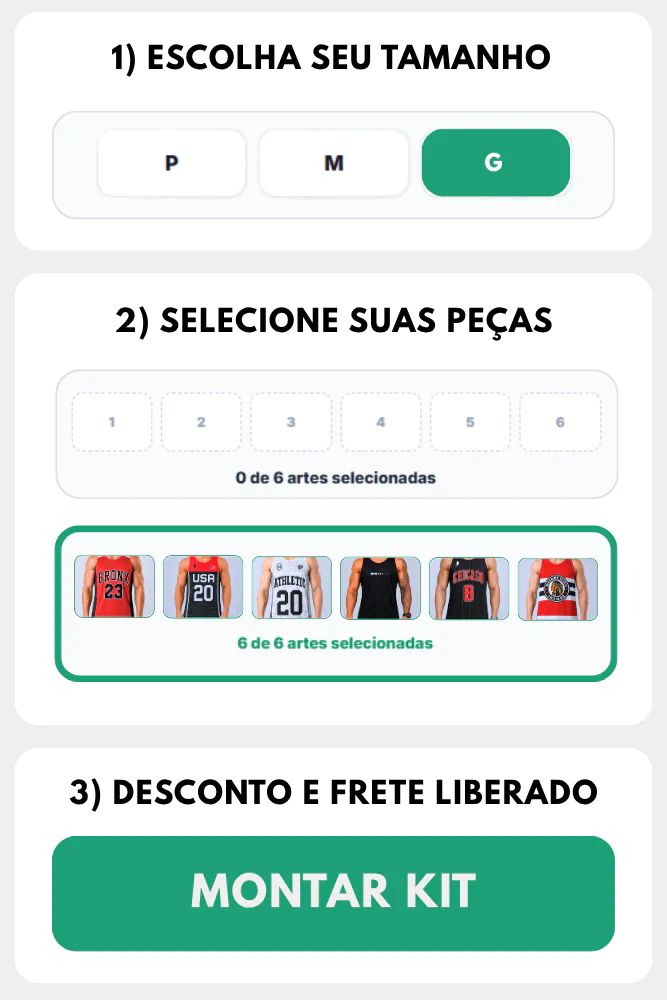 6 Regatas #Kit6+Frete